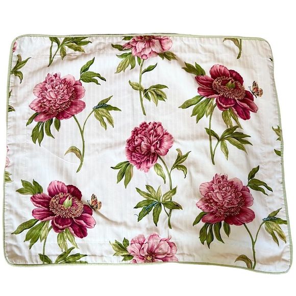 Waverly Bedding Waverly Williamsburg Pink Peony Set Of 2 Euro Shams